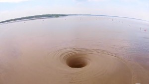 Here’s A Giant Vortex Draining A Lake